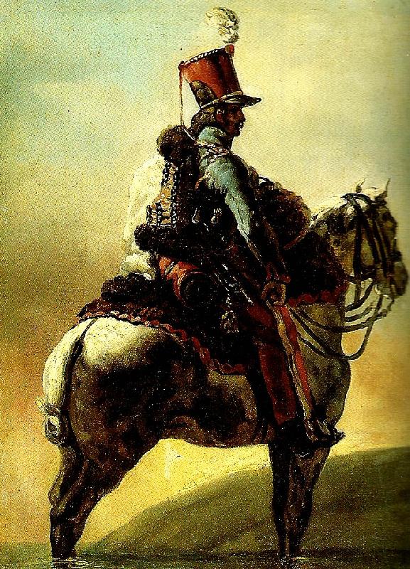 Theodore   Gericault trompette de hussards